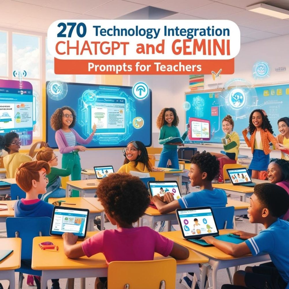 270 Technology Integration ChatGPT and Gemini Prompts for Teachers